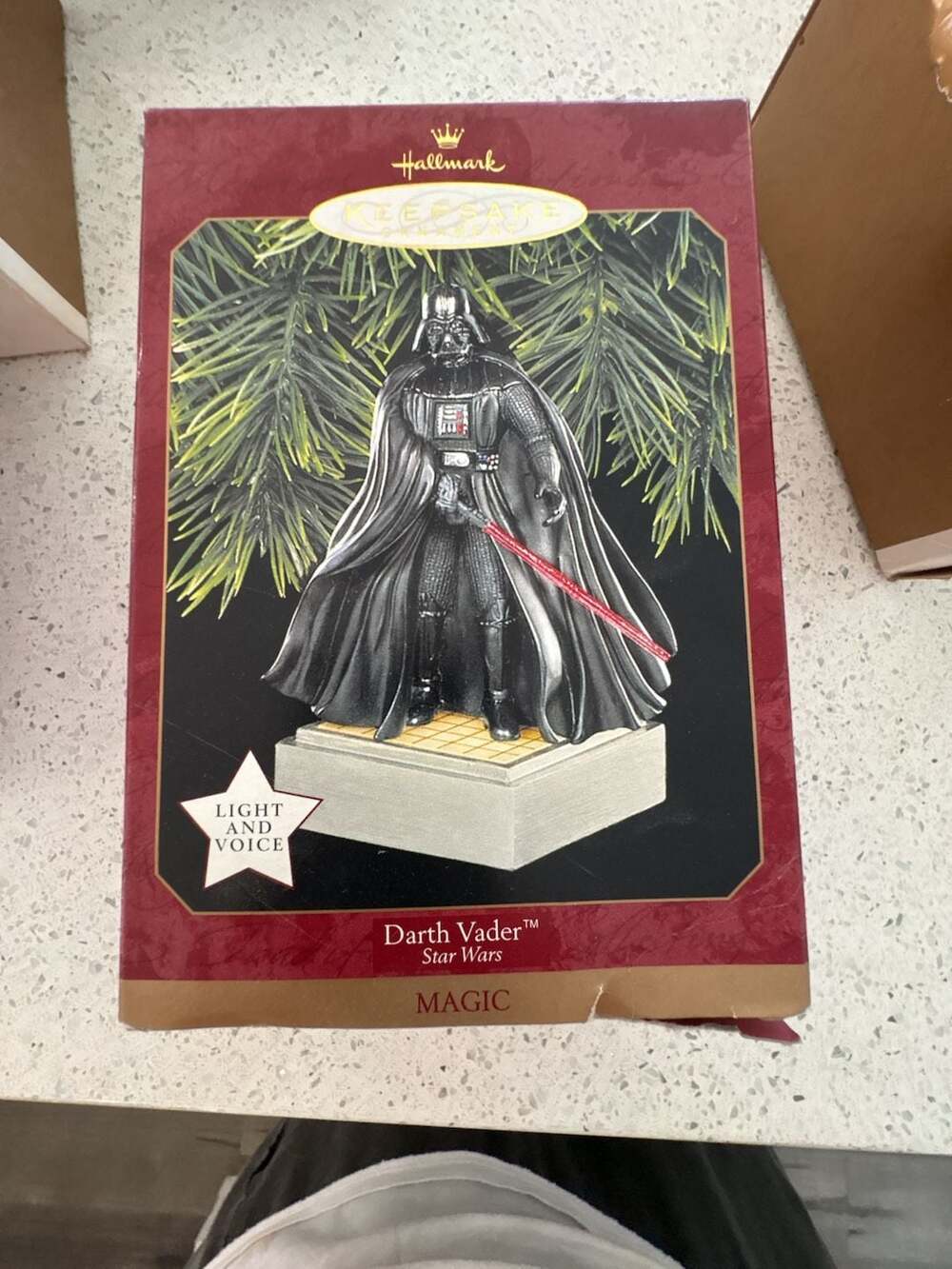 Hallmark Darth Vader Star Wars 1997 Keepsake Ornament Light and Voice